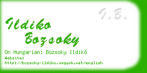 ildiko bozsoky business card
