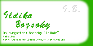 ildiko bozsoky business card